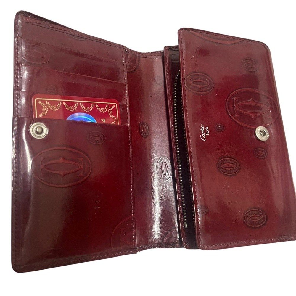 💜💚Cartier Burgundy Leather Wallet. - Picture 1 of 11